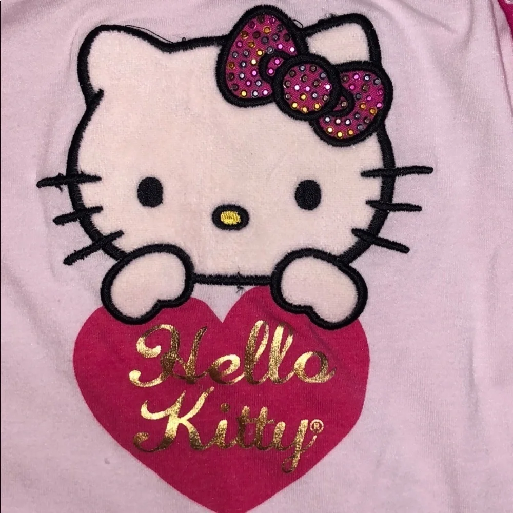 EUC Hello kitty sweatshirt & built in shirt size 5